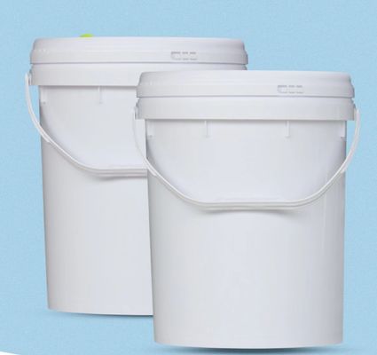 De cilindrische Witte Plastic Rang van het Emmersvoedsel 5 Emmershdpe van de Gallonverf