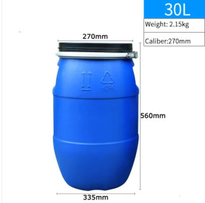 Blauwe van het Vattighthead van 30L Plastic Plastic de Trommels Open Waterdicht