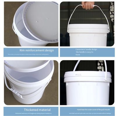 Veelkleurig Plastic de Emmer20l HDPE van de Verfemmer Gebruik voor Opslag