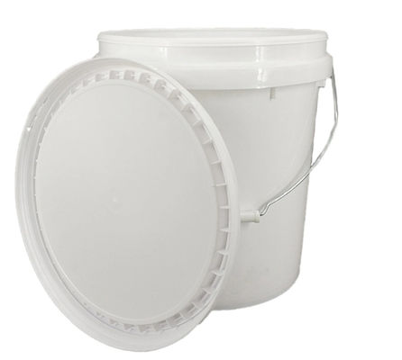 De cilindrische Plastic Emmer van de Voedselrang met het Wit van het Handvatdeksel 20L