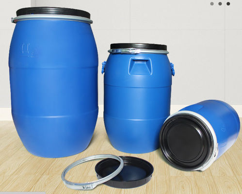 125L flens plastic grondstof vat met opening ijzeren ring chemische vat